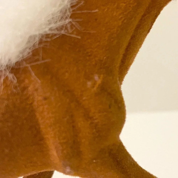 Vintage Flocked Horse Figure 4 Inch Tall Unmarked Toy - Picture 5 of 14